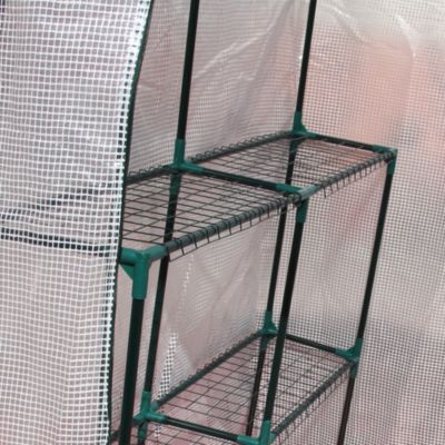 Serre de jardin 2 tablettes dim. 1,43L x 1,43l x 1,95H m porte ...