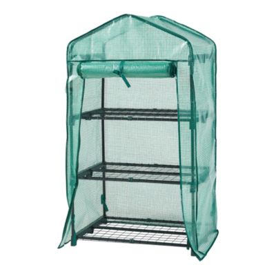 Serre de jardin Chaam à 3 niveaux 125 x 69 x 49 cm vert en.casa