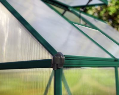 Serre de jardin double parois Vert 3,40 m2 en plastique et polycarbonate Mythos Canopia By Palram