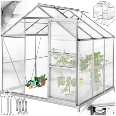Serre de jardin en aluminium 5 m cube avec Fondation avec Fenêtre de toit