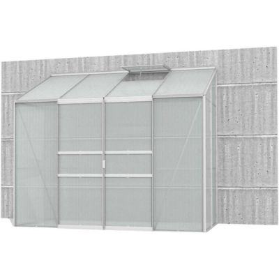 Serre de jardin en polycarbonate 4 mm et aluminium anodisé Ida 131.5x255x222 cm