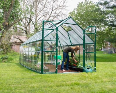 Serre de jardin en polycarbonate Balance vert 2,44 x 4,87 m Canopia by Palram