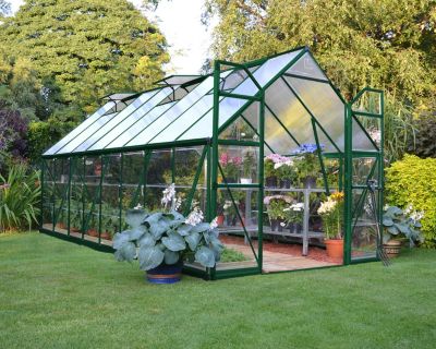 Serre de jardin en polycarbonate Balance vert 2,44 x 4,87 m Canopia by Palram