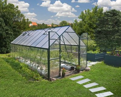 Serre de jardin en polycarbonate Balance vert 2,44 x 6,07 m Canopia by Palram