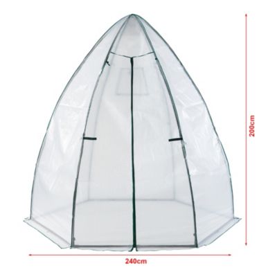 Serre de jardin Hunze 200 x 240 cm blanc vert en.casa