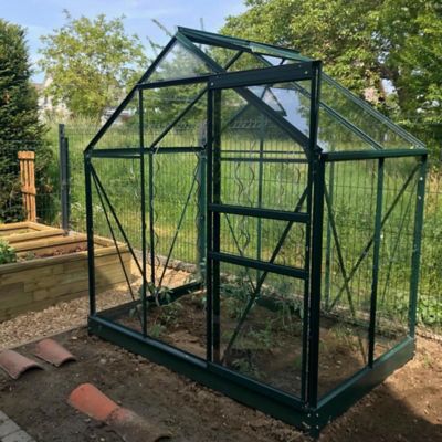 Serre de jardin Lams Allium en aluminium et verre trempé L.1,34 x l.1,95 x H.2,08 m surface 2.5 m²