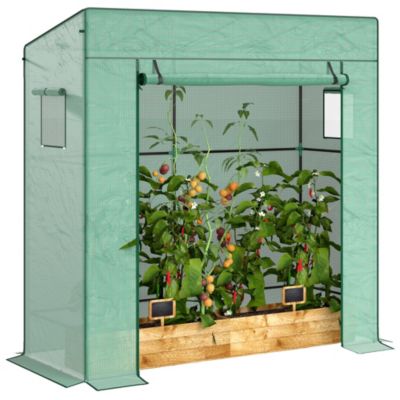 Serre de jardin murale serre adossée porte 2 fenêtres