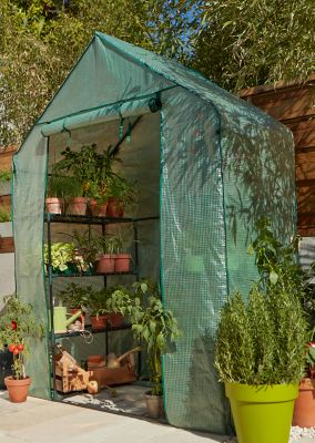 Serre de jardin souple Verve 1m² L.145 x l.75 x H.200 cm