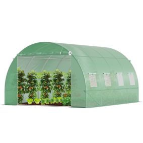 Serre de jardin tunnel 12m2 en acier galvanise VOUNOT