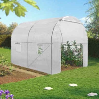 Serre de Jardin Tunnel 6m2 Blanche Haute Resistance