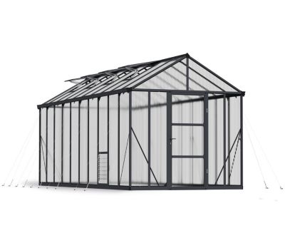 Serre en aluminium et polycarbonate Palram Canopia Glory anthracite 15.3m²