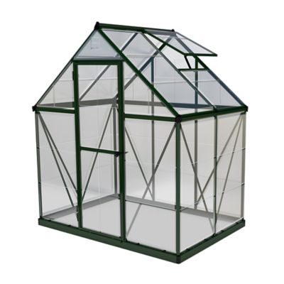 Serre en aluminium et polycarbonate Palram Canopia Harmony vert 6 x 4 m