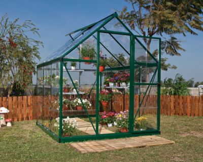 Serre en aluminium et polycarbonate Palram Canopia Harmony vert 6 x 6 m