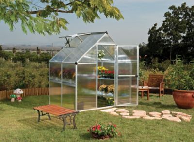 Serre en aluminium et polycarbonate Palram Canopia Mythos gris 6 x 4 m