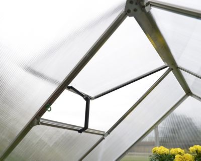 Serre en aluminium et polycarbonate Palram Canopia Mythos gris 6 x 4 m