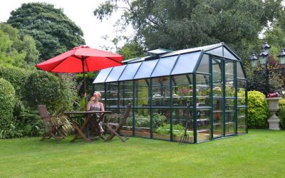 Serre en pvc et polycarbonate Palram Canopia Grand Gardener vert 8 x 12 m