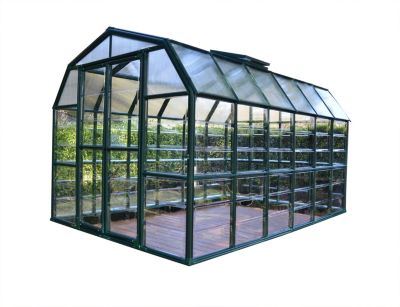 Serre en pvc et polycarbonate Palram Canopia Grand Gardener vert 8 x 12 m