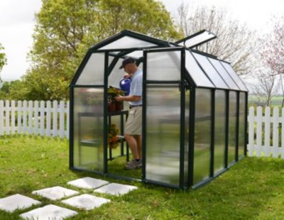 Serre en pvc et polycarbonate Palram Canopia Rion Ecogrow vert 6 x 8 m