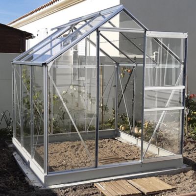 Serre en verre Lams Allium aluminium naturel 3,70m²