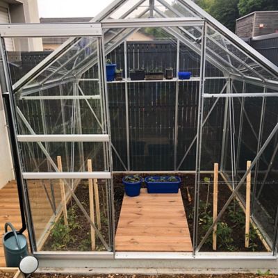 Serre en verre Lams Allium aluminium naturel 3,70m²