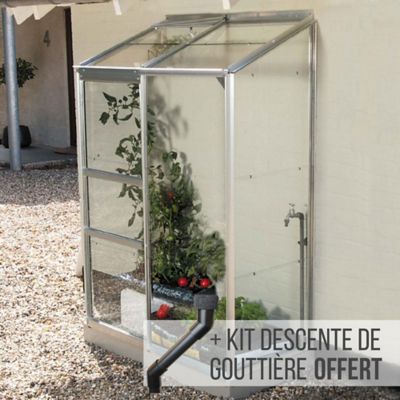 Serre en verre Lams Melissa aluminium naturel 0,90m²
