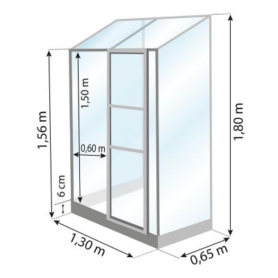 Serre en verre Lams Melissa anthracite 0,90m²