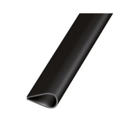 Serre feuillet PVC noir 15 mm, 1 m Polychlorure de vinyle (PVC)