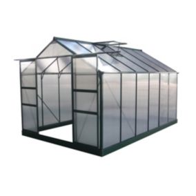 Serre jardin polycarbonate "Dahlia"  9,24 m²  Vert Sapin