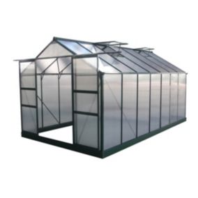 Serre jardin polycarbonate "Dahlia" Vert Sapin 13,29 m²