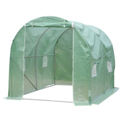 Serre tunnel 6m² vert L.300 cm x l.200 cm x h.200 cm Jany France