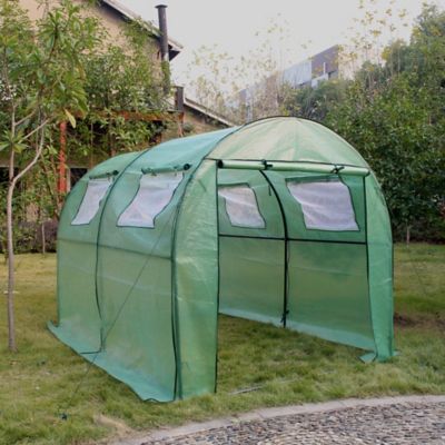 Serre tunnel 6 m² vert Castorama