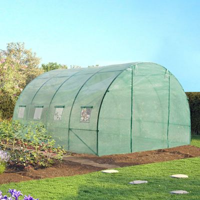 Serre tunnel de jardin 12M² verte gamme maraîchère ZEBRA 4x3M