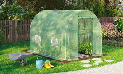 Serre tunnel de jardin avec bâche renforcée - 6 M²