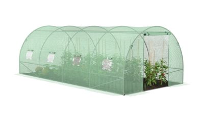 Serre tunnel de jardin en polyéthylène Renforcée - 18 m²