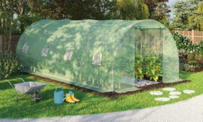 Serre tunnel de jardin en polyéthylène Renforcée - 18 m²