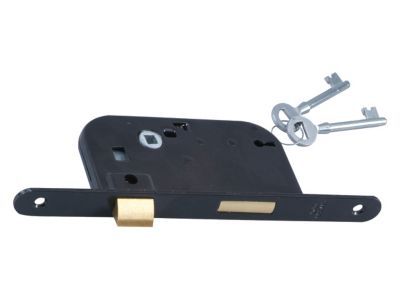 Serrure à Encastrer YALE Y60 Pour Cylindre Profil Européen, Axe 50mm Bout Ronds Noir