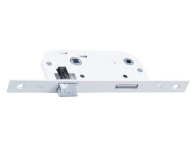 Serrure à encastrer Bricard condamnation bout carré blanc axe 40 mm