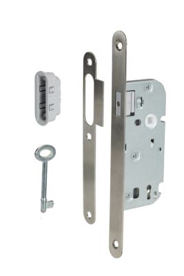Serrure à encastrer monopoint axe 40 - Pêne aimanté - Entraxe 70 mm - Pour porte d'intérieure à clé
