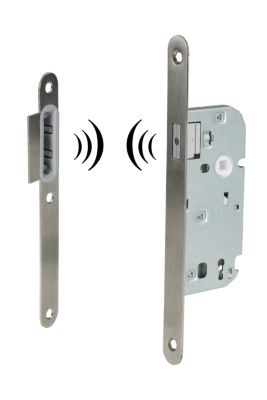 Serrure à encastrer monopoint axe 40 - Pêne aimanté - Entraxe 70 mm - Pour porte d'intérieure à clé