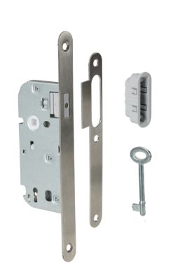 Serrure à encastrer monopoint axe 40 - Pêne aimanté - Entraxe 70 mm - Pour porte d'intérieure à clé
