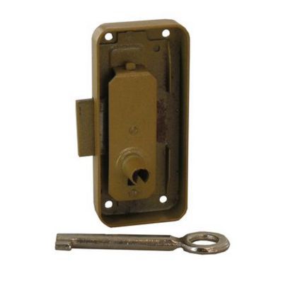Serrure Acier verni l. 30 mm x H. 50 mm x EP. 12 mm