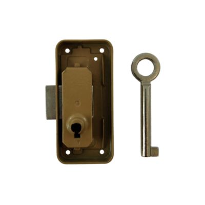 Serrure Acier verni l. 30 mm x H. 50 mm x EP. 12 mm