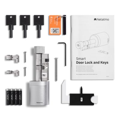 Serrure connectée Netatmo gris l.5cm x H.14,6cm x P.13,3cm