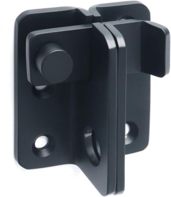 Serrure de porte coulissante, cadenas, loquet, serrure de porte, acier inoxydable, finition noir mat