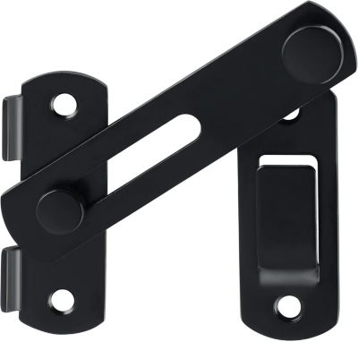 Serrure de porte coulissante, verrou de volet, verrou de porte avec vis, acier inoxydable, finition noir mat