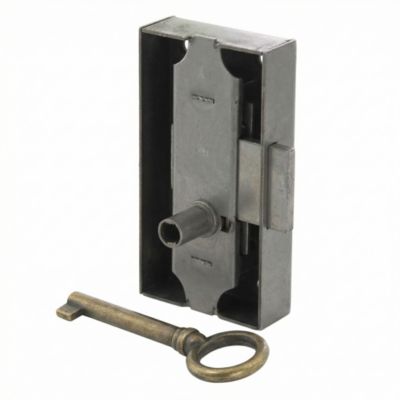 Serrure en applique axe 20 l. 30 mm x H. 50 mm x ep. 10 mm droite