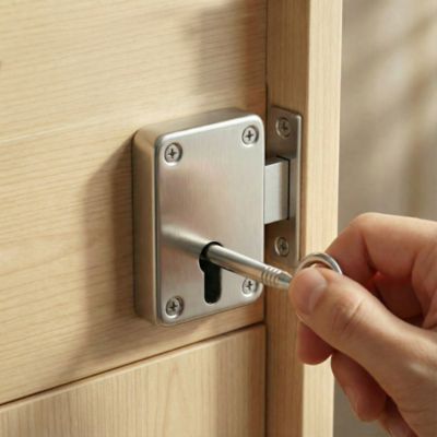Serrure en applique l. 39 mm x H. 55 mm x EP. 9 mm