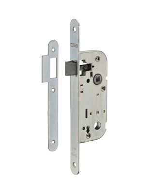 Serrure encastrable bec de cane pour porte intérieure, axe 40mm, bouts ronds - THIRARD