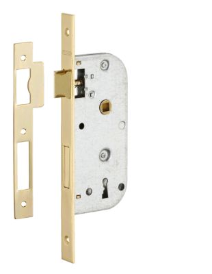 Serrure encastrable à clé pour porte de chambre, axe 40mm, bouts carrés, 1 clés - THIRARD