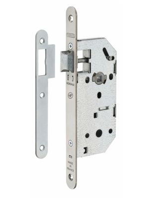 Serrure encastrable Monomax NF bec de cane pour porte intérieur, axe 40mm, bouts ronds - THIRARD